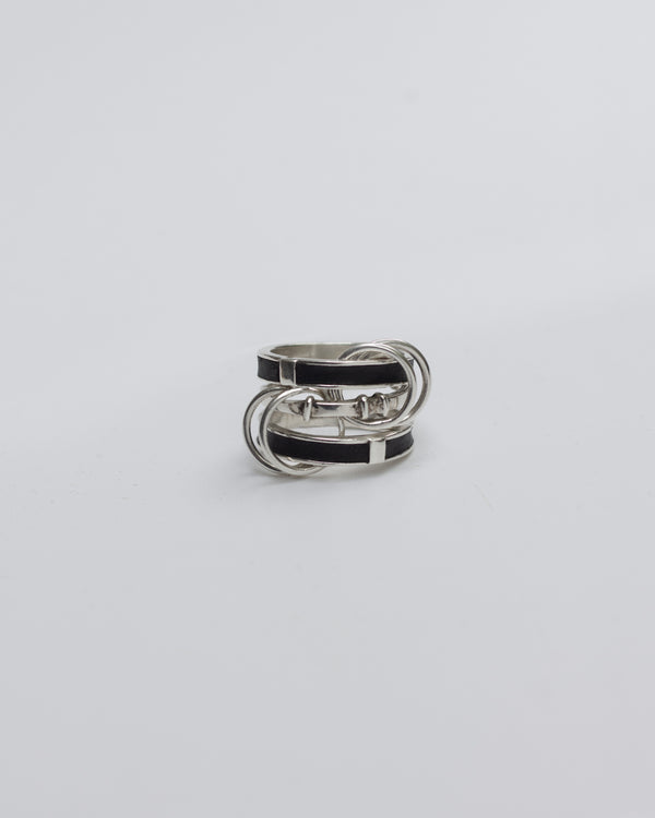 BLACK 3LINK RING